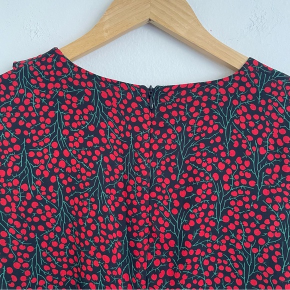 Bardot Faux Wrap Mini Dress Floral Cherry Red & Black, Size XL - Picture 6 of 7